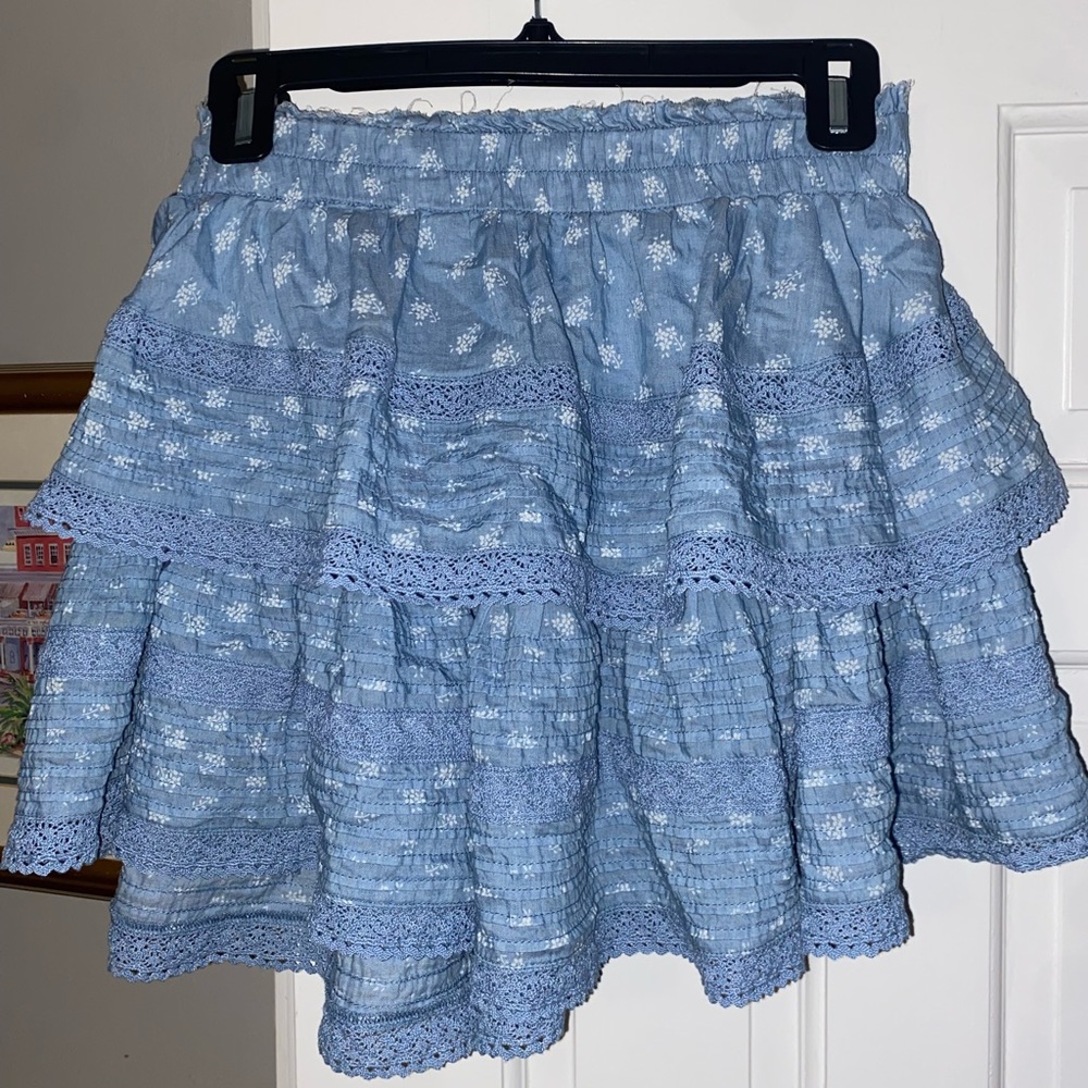 aerie mini ruffle skirt